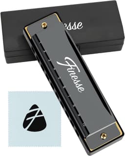 Finesse Mondharmonica – C Majeur – met Case - voor Volwassenen & Kinderen - Zwart — thumbnail 1