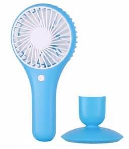 Urban Living Draagbare USB ventilator - met standaard - blauw - 20 x 10 cm — thumbnail 1