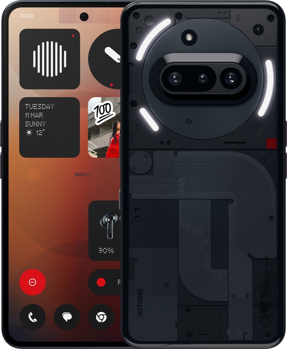 Nothing Phone (3a) - 12/256GB - 5G - Zwart — afbeelding 1