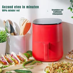 SCH® Mini airfryer - Airfryer - Airfryer klein - Rood - ‎23cm x 29cm x 30cm — thumbnail 5
