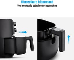 SCH® Mini airfryer - Airfryer - Airfryer klein - Zwart - ‎27cm x 27cm x 31cm — thumbnail 6
