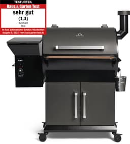 Pelletroker BURNHARD® Constante Hitte, 24u Roken, 70-230°C, 9kg Pelletkamer, Roestvrijstalen Roosters, Opklapbare Voortafel, Onderkast, UV-hoes – FLINT — thumbnail 1