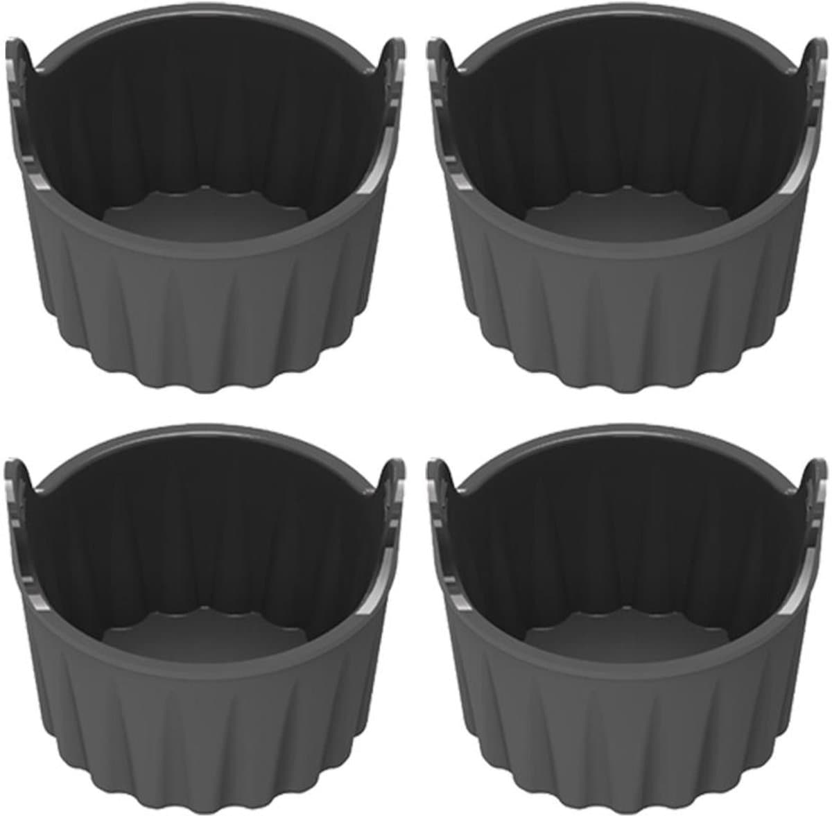 4 stuks luchtkoker silicone bakkerij multifunctionele gemakkelijk te reinigen bakken dessert luchtkoker kleine bakkerij bakken muffins bakken gereedschap - grijs — afbeelding 1