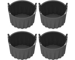 4 stuks luchtkoker silicone bakkerij multifunctionele gemakkelijk te reinigen bakken dessert luchtkoker kleine bakkerij bakken muffins bakken gereedschap - grijs