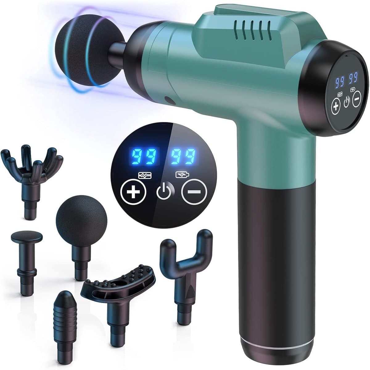 Massagepistool voor Diepe Weefselmassage met 99 Snelheden en LCD Touchscreen — afbeelding 1