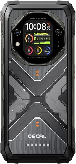 OSCAL TANK 1 - Robuuste Smartphone - 5G - 48GB RAM - 512GB ROM - 20000mAh - 6.78 inch FHD+ 120Hz - MTK Dimensity 7050 - 64MP+50MP+20MP Nachtzicht - Android 15 - AI Robuuste Telefoon - NFC - IP68/IP69K/GPS - Zwart — thumbnail 2