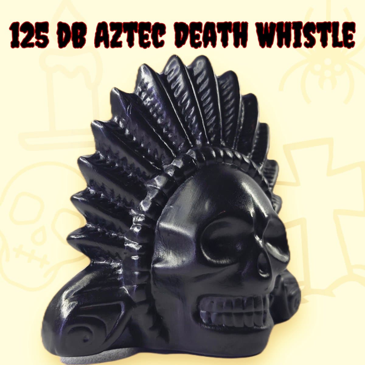 Azteekse Doodsfluit / Aztec Death Whistle - Geschenkverpakking / Giftbox - 125 dB - Handgemaakt van Duurzaam Keramiek - Realistisch Angstaanjagend Geluid — afbeelding 1