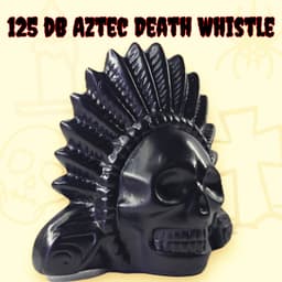 Azteekse Doodsfluit / Aztec Death Whistle - Geschenkverpakking / Giftbox - 125 dB - Handgemaakt van Duurzaam Keramiek - Realistisch Angstaanjagend Geluid — thumbnail 1