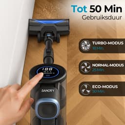 Sanovy AutoDock X28 Steelstofzuiger met Leegstation - Draadloos - Op Accu - 350W - 28Kpa - Met Opzetstukken - Draadloze Stofzuiger Zonder Zak — thumbnail 5