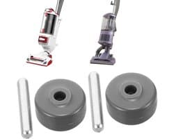 2-delig stofzuigerwielen - mini stoelwielen - stille wieltjes voor stofzuigers - borstelwielen voor stofzuigers - stofzuigerwielas - vervangbare stofzuigeraccessoires - geschikt voor de meeste soorten stofzuigers (1,3*0,7cm - grijs)