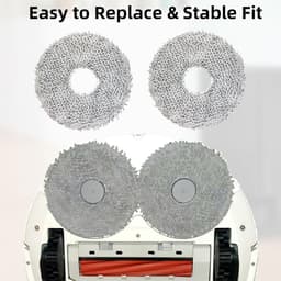 8 Stuks Dweilpads geschikt voor Dreame L10s Pro Ultra, L10s Pro Ultra Heat, L10s Ultra Gen 2 met grof haren - Stofzuiger onderdeel - Dweilpads — thumbnail 2