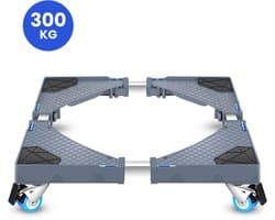VanDijck Wasmachine Verhoger - Met Wielen - Verstelbaar 42-75 cm - Max 300 kg