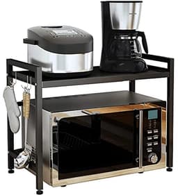 Verstelbare Magnetronhouder - 2-laags Keukenrek van Koolstofstaal — thumbnail 5
