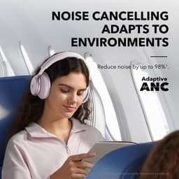 soundcore by Anker Space One Draadloze Over-ear Koptelefoon Roze - Headphones - Active Noise Cancelling, Multipoint Connection, 55 uur accuduur, Bluetooth 5.3, LDAC, Hi-Res Certified — thumbnail 5