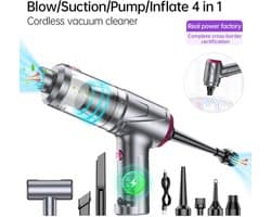 TurboClean Pro 4 in 1 Mini Stofzuiger en Blazer