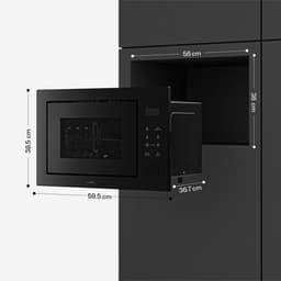 Klarstein Magnetron Velaire inbouwmagnetron met grill – 25 l, 850 W & 1200 W grill, 8 programma's, touchbediening, roestvrij staal, inbouwmagnetron, zwart - 25L - voor Keuken - Timer - RVS - Aluminium glas Display - Microwave — thumbnail 10