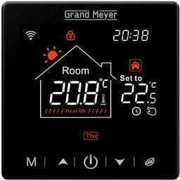 Programmeertbare Wi-Fi thermostaat SN-20, 16A, 230 V, Zwart — thumbnail 1