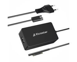 Elcostar® 65W Adapter – geschikt voor Microsoft Surface – Snellader – 5V/15V – Hoogwaardige vervangende oplader – Compact & betrouwbaar – Inclusief kabel - laptop oplader - ac adapter