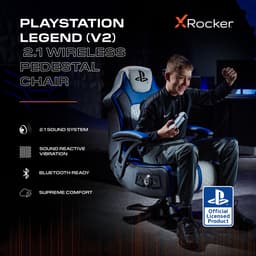 Gamestoel - PlayStation Legend - inklapbaar - 2.1 audio - 2 speakers - subwoofer - vibratie (X Rocker) — thumbnail 3