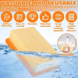 2x Vlakfilter Geschikt voor Kärcher WD4, WD5, WD6, MV4, MV5 en MV6 - Platte Vouwfilters - Stofzuigerfilter - Kärcher 2.863-005.0 - Patroonfilter - Cartridgefilter — thumbnail 3
