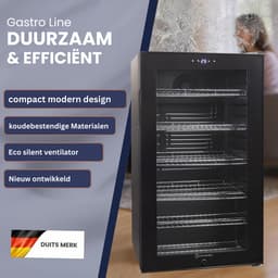 Sommertal koelkast - Stille drankkoelkast met led, touchscreen en slot - Kleine flessenkoelkast - zwart - Energieklasse F — thumbnail 8