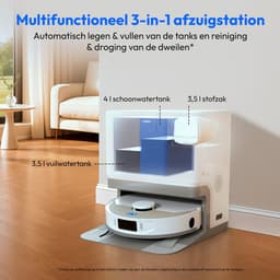 MEDION Robotstofzuiger met 3-in-1 afzuigstation, lasernavigatie en dweilfunctie X55 SW+ (10.000 Pa zuigkracht, roterende moppen, kruislasertechniek) — thumbnail 8