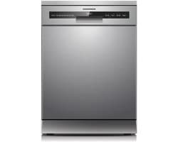 Heinner HDW-FSM60714AXD+++ Vrijstaand Vaatwasser – 14 Couverts – Digitaal Display – 7 Wasprogramma’s – Dual Zone – Automatische Deuropening – RVS – 5 Jaar Garantie