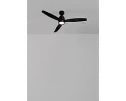 CREATE - Plafondventilator 40W silent 100% hout - Zwart - Ø112cm - Met licht - Afstandsbediening - WIND STYLANCE — afbeelding 1