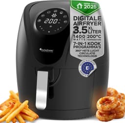 TurboTronic AF9D Digitale Airfryer - Heteluchtfriteuse - 3,5 Liter - Zwart/Zilver — thumbnail 1