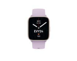 Evy24 Smartwatch - Premium Smartwatch - Sporthorloge - Smartwatch Heren en Dames - BT Bellen - Activity Tracker - Gezondheidsmonitor - Stappenteller - Siliconen en Rvs band - Paars
