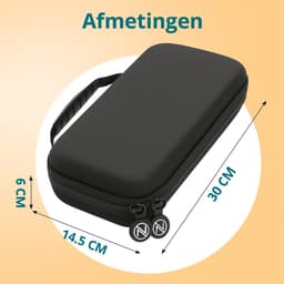 George Napoli Case geschikt voor Nintendo Switch 2 - Met opbergvak voor 12 games - Hoes geschikt voor Nintendo Switch 2 - Accessoires geschikt voor Nintendo Switch 2 - Zwart Stof — thumbnail 4