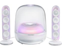 Harman Kardon SoundSticks 5 - 2.1 Design Speaker Set met Subwoofer - Bluetooth Luidsprekersysteem - Transparante Dome - Desktop & Home Audio - Wit