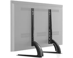 TV Voeten - Universele TV Standaard - In Hoogte Verstelbare TV Pootjes - Voor 20 tot 65 Inch Televisies - Tafelstandaard - Vaste TV Beugel - Antislip - Voor Platte en Gebogen TV - Compatibel met VESA 200x100 tot 800x500 - Zwart - Staal