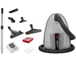 Nilfisk Select – Energiezuinige stofzuiger met zak, 650 W motor, HEPA 13-filter, stille werking, modern design, complete accessoireset en 10 jaar garantie