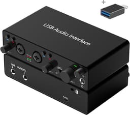 Delmark USB Audio-interface - 2e Generatie - 2i2 - 24bit - 192kHz - 2 ingangen - Zwart — thumbnail 1