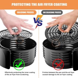 Vervangende airfryer, 4 rubberen bumpers, siliconen plaat en andere airfryer trays — thumbnail 2