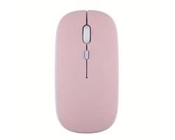 Draadloze Muis – 11×5.8 cm – Oplaadbaar & Rechtshandig – Stil Scrollwiel – Compatibel met Laptop, Tablet & iPad – Roze - Inclusief Batterijen