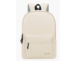 SoNis Rugzak - Beige - Schooltas - Laptop Rugzak 15 inch - Dagelijks Gebruik, School, Reis , Sport - Rugtas - Backpack - Rugzakje - Dames, Heren, Tieners