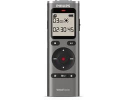 Philips DVT1170 Voice recorder - 360° microfoon - PCM (WAV) - Spraakgestuurde opname - Groot LCD display - MicroSD-kaartslot - 8 GB - USB-C - Antraciet
