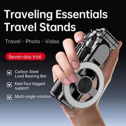 Selfie Stick - 4-in-1 multifunctionele magnetische selfiestick - 360° draaibaar telefoonstatief - met draadloze afneembare afstandsbediening, compatibel met de meeste telefoons - Telefoonhouder voor video-opname en vloggen - Draagbaar reizen — thumbnail 5