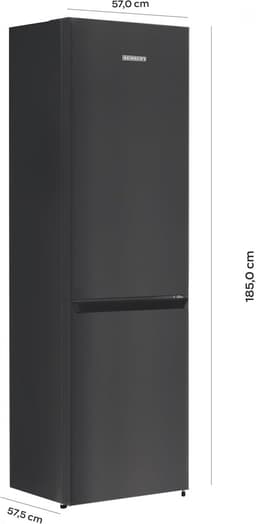 Heinrich´s HKS 3491 Koel- en vriescombinatie 269 liter - XXL - koelvolume 198 l, vriesvak 71 l - stil 39 dB - energieklasse D - Zwart RVS — thumbnail 3