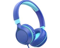 StayPowered Kinderkoptelefoon - Veilig en Comfortabel Luisteren - 85 dB Volume Begrenzer - HD Stereo Geluid - Lichtgewicht & Opvouwbaar - Verstelbare Hoofdband - Brede Compatibiliteit - Zacht & Duurzaam - Blauw - Levering Sneller dan Aangegeven!