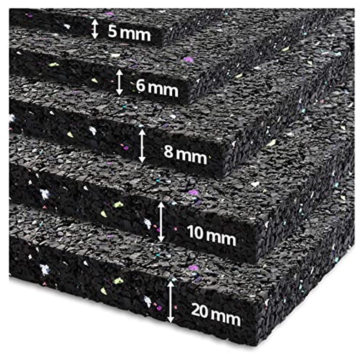 Anti-vibratie wasmachinemat - Geluiddempende rubberen mat 10mm - 60 x 60 cm — afbeelding 1