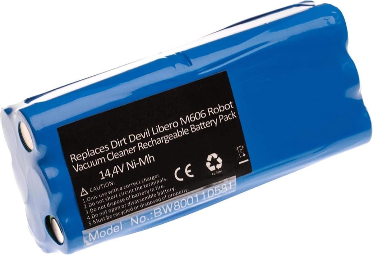 Puck (M610), Fusion (M611) en Tracker (M613) Ni-MH 2000mAh/14.4V Plus.Parts Accu voor Dirt Devil — afbeelding 1