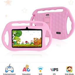 Kindertablet - tablet 7 inch - 16 GB - vanaf 2 jaar - leerzame tablet voor kinderen - Bluetooth - Wifi - spellen - camera - Roze - — thumbnail 2
