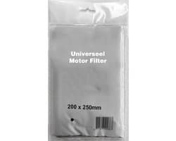 Universeel Motorfilter voor Stofzuigers 200 x 250mm Zelf op maat te knippen in polybag