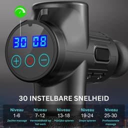 White-Label® Massage Gun Professioneel - Massage Apparaat - Theragun - Zwart — thumbnail 2