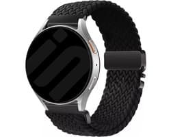 Strap-it Nylon smartwatch bandje 22mm met parachutesluiting - geschikt voor Samsung Galaxy Watch 1 46mm / Watch 3 45mm / Gear S3 - Huawei Watch GT 1/2/3/4/5 - 46mm - Polar Vantage M / Grit X / V3 - OnePlus Watch - Fossil Gen 5 (zwart)