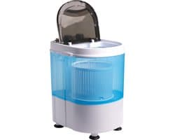 Nexxt Mini wasmachine - Bovenlader - Campingwasmachine - Enkele trommel - Voor 2.6KG was - Wit/Blauw