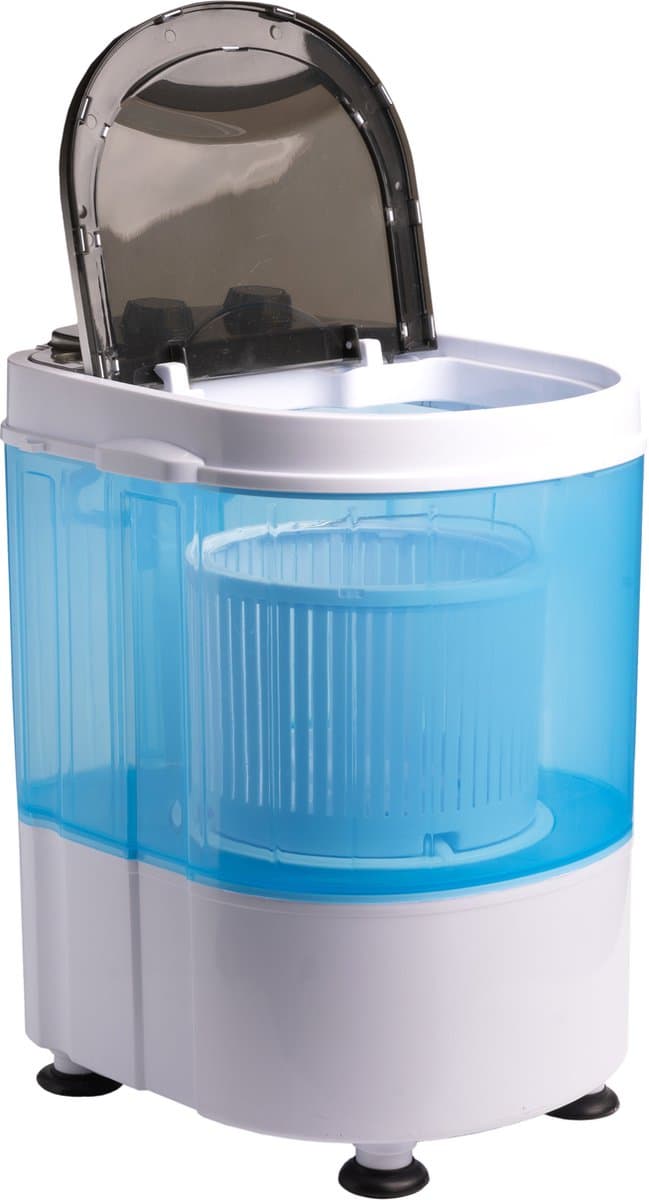 Nexxt Mini wasmachine - Bovenlader - Campingwasmachine - Enkele trommel - Voor 2.6KG was - Wit/Blauw — afbeelding 1